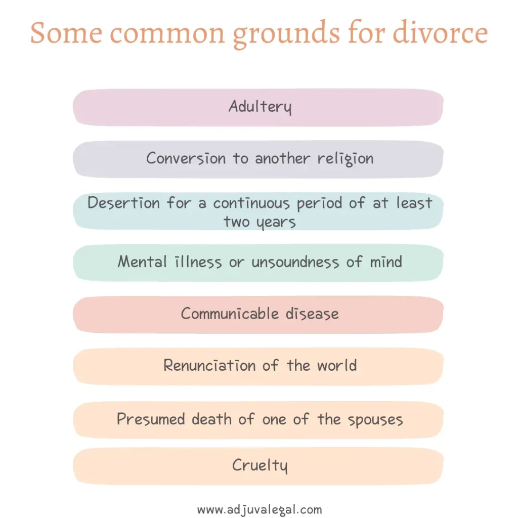 Some common grounds for divorce